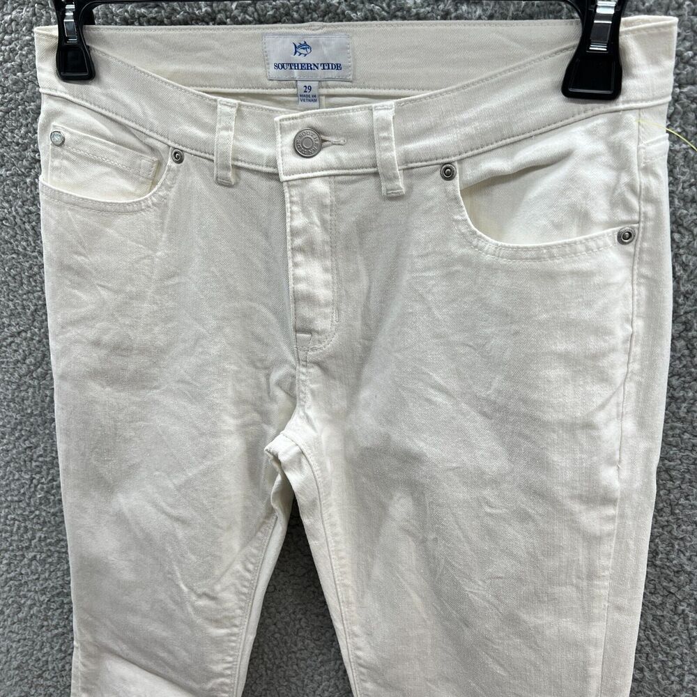 Southern Tide Women White Stretch Skinny Jean Resort Tapered size 29 - Picture 3 of 16